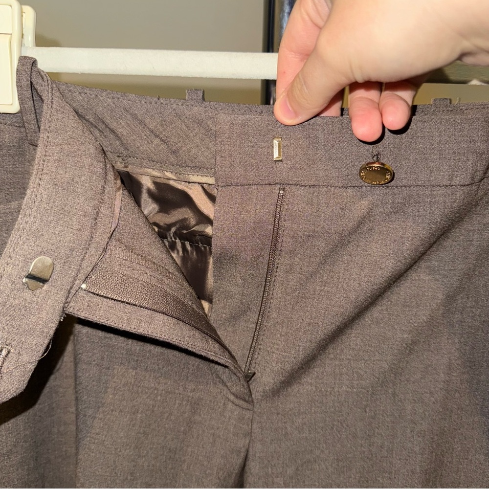 Calvin Klein Women’s Modern Fit Size 10 Brown Business Slacks Pants - Picture 3 of 7